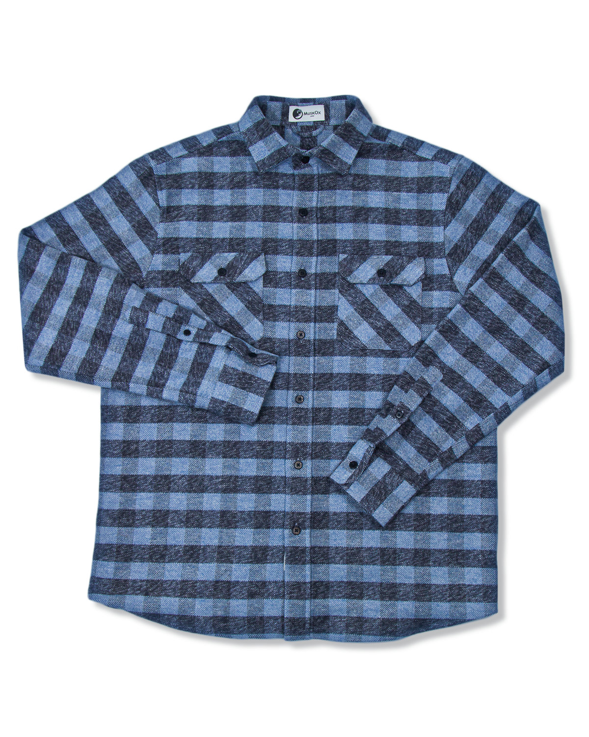 Grand Flannel in Cadet Blue, 100% Cotton Flannel Shirt for Men