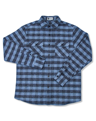 Grand Flannel in Cadet Blue, 100% Cotton Flannel Shirt for Men