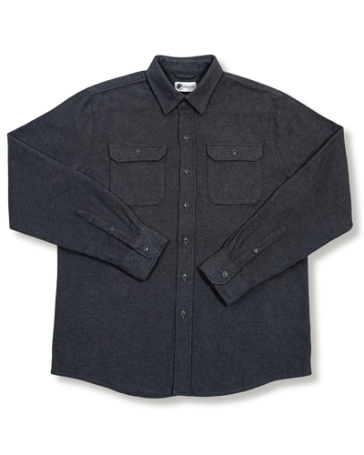 Grand Flannel in Charcoal, 100% Cotton Flannel Shirt for Men