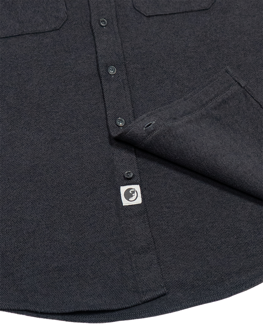 Grand Flannel in Charcoal, 100% Cotton Flannel Shirt for Men