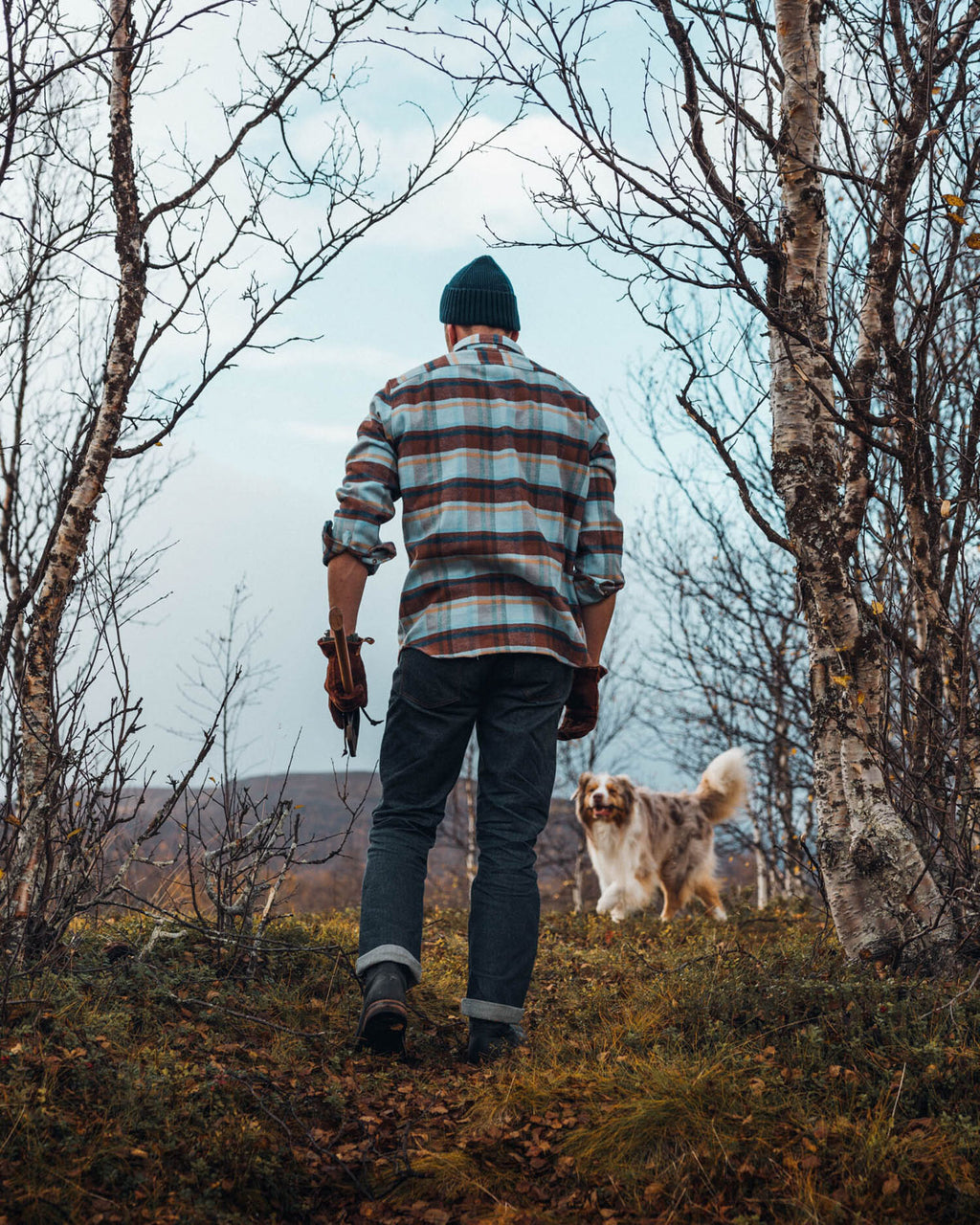 The Grand Flannel in Blue Plaid by MuskOx Flannels, 100% Heavyweight Cotton Flannel Shirt for Men