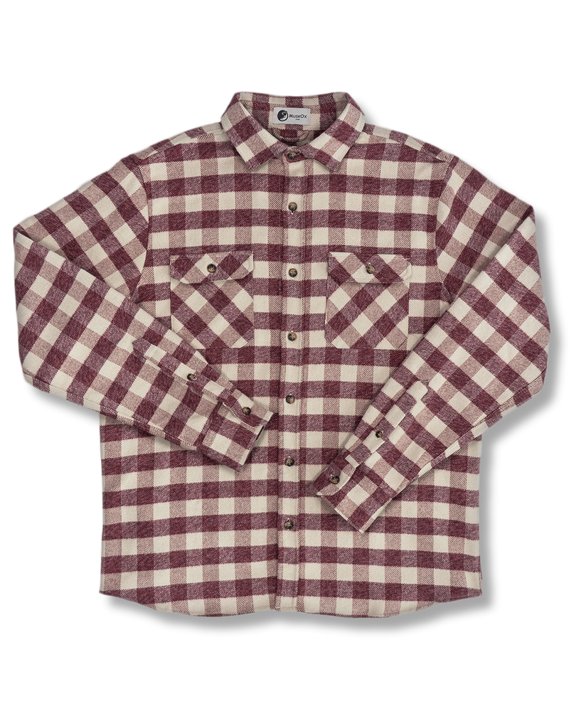 Grand Flannel Shirt in Currant