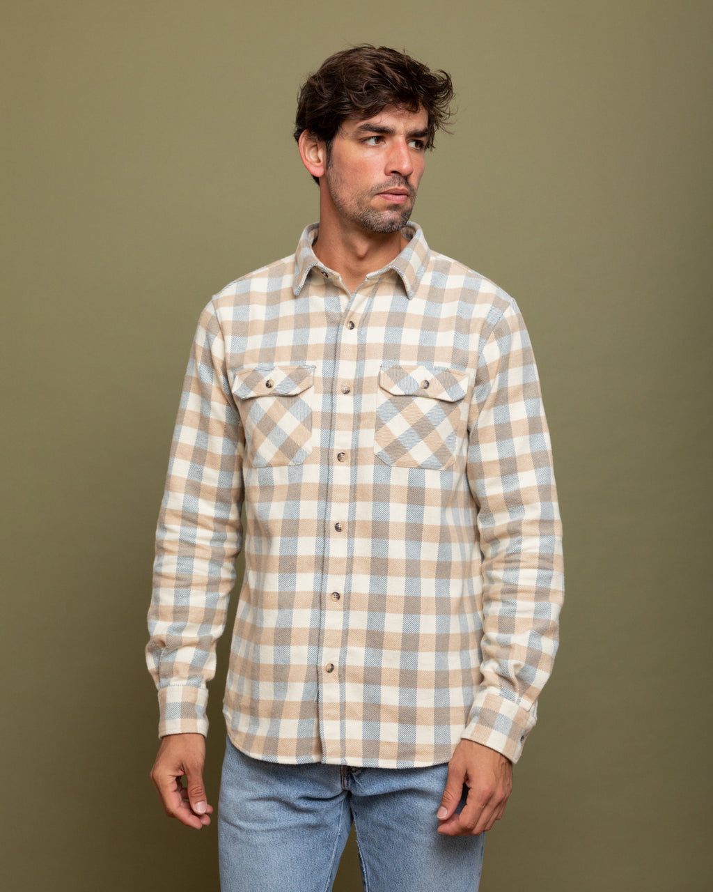 The Grand Flannel in Ecru By MuskOx.