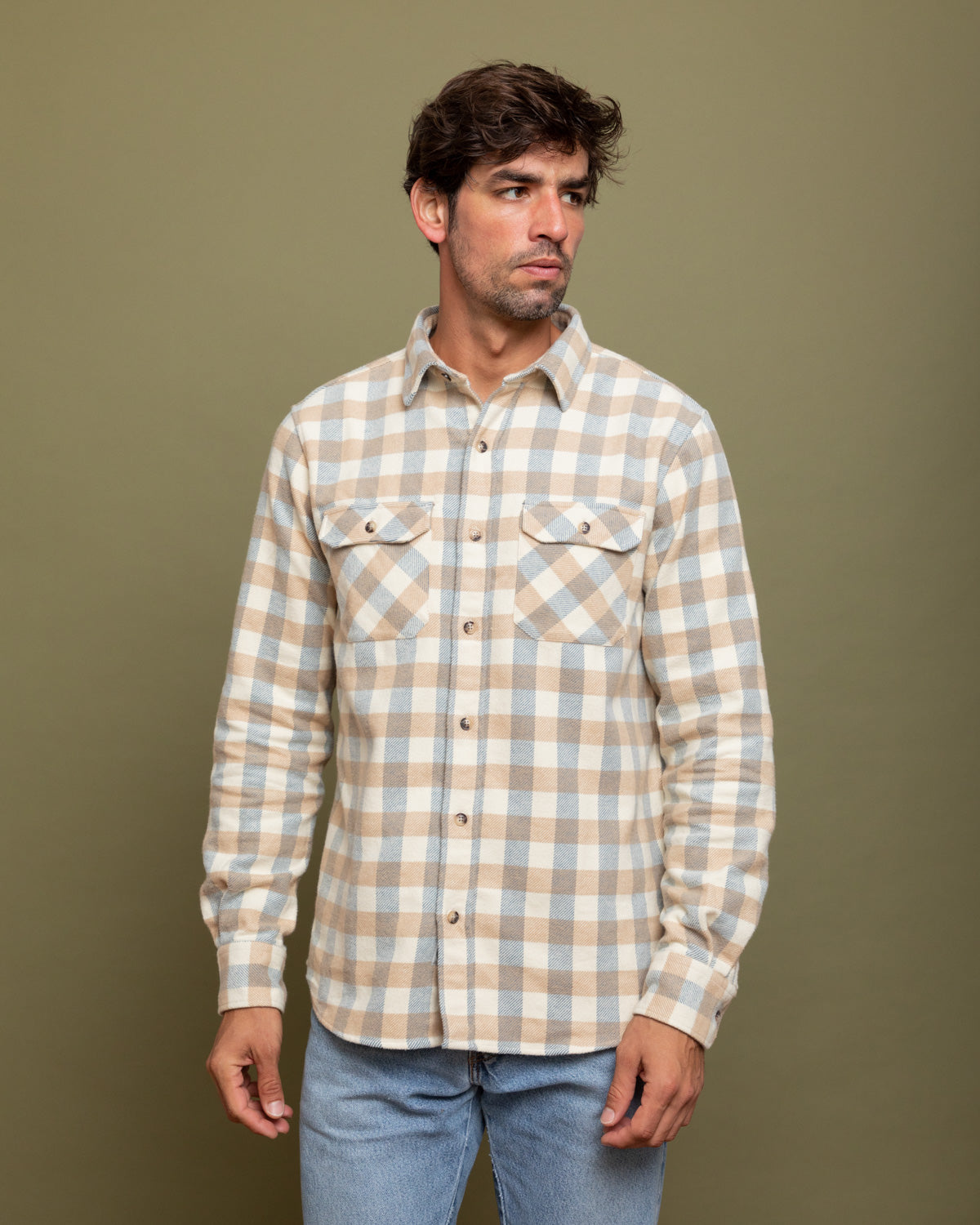 The Grand Flannel in Ecru By MuskOx.