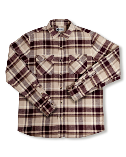Soft Flannel Shirt for Men, Grand Flannel in Hickory Plaid