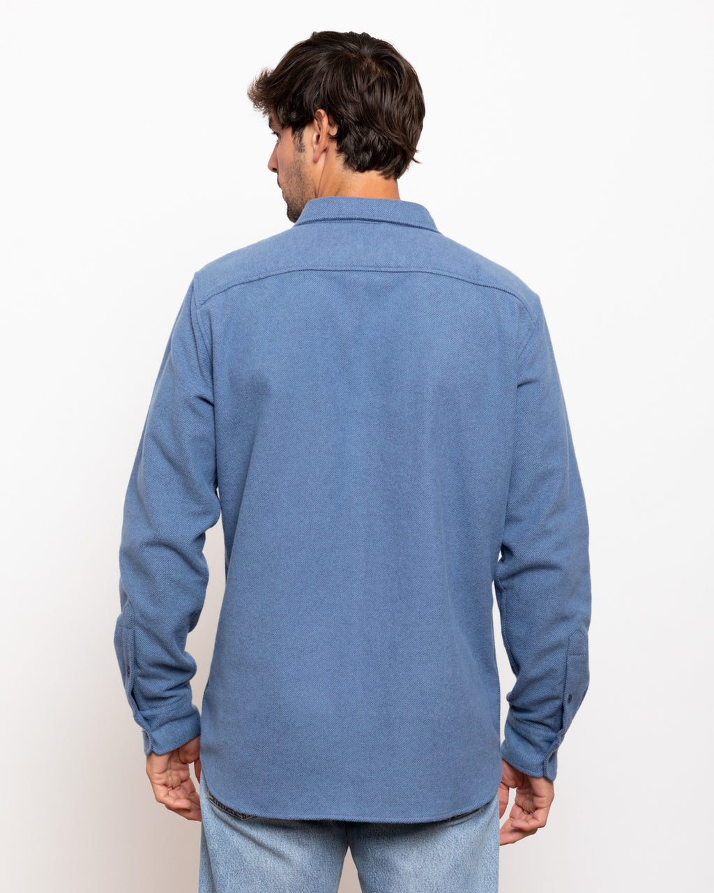 Grand Flannel Shirt in Lake Blue
