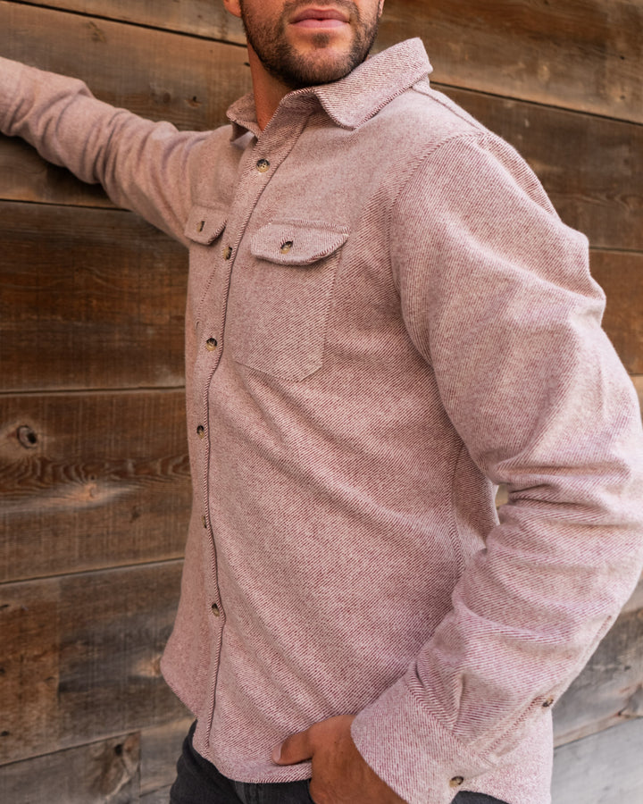 Grand Flannel in Maroon Solid Molene