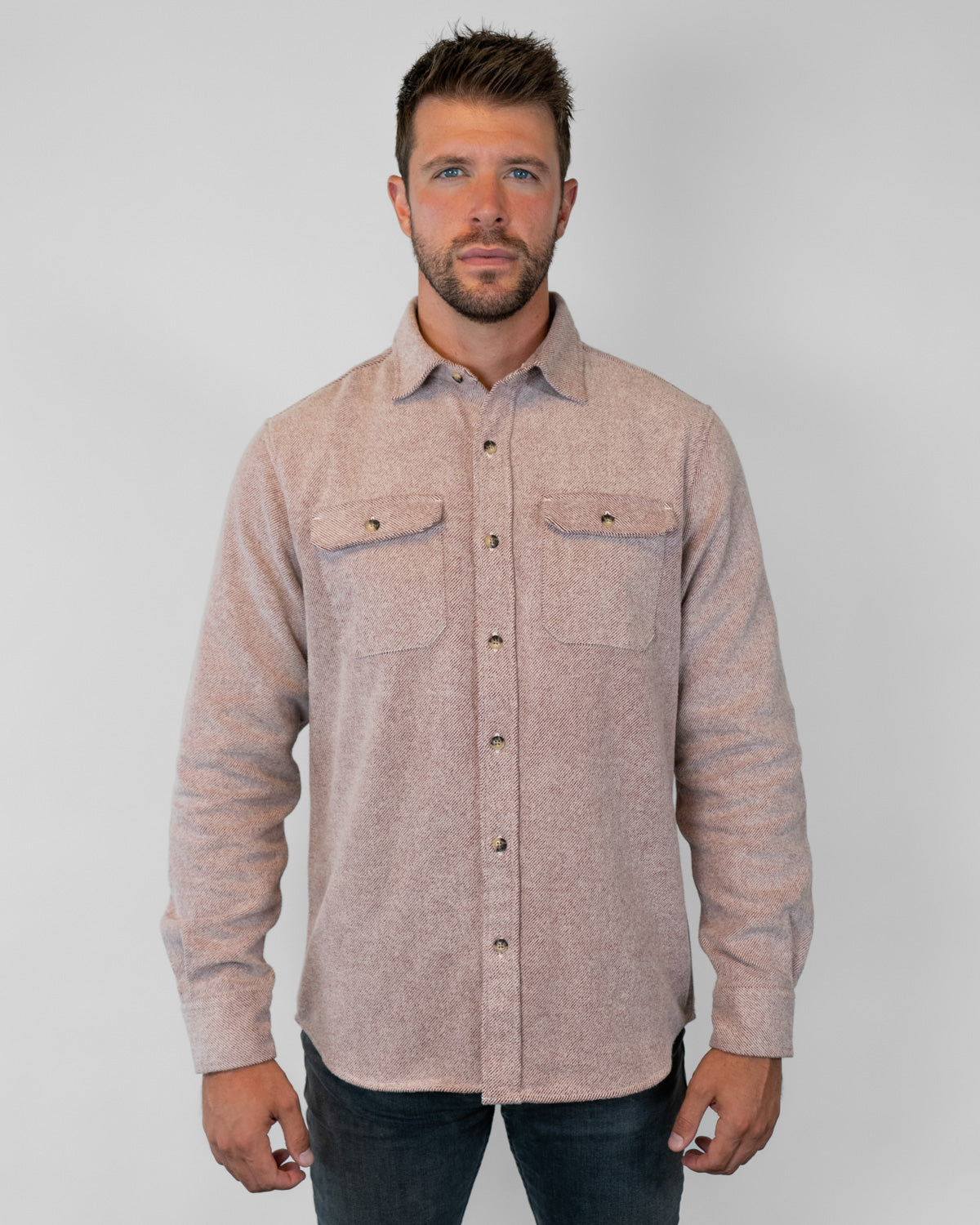 Soft Flannel Shirt for Men, Grand Flannel in Maroon Solid Molene