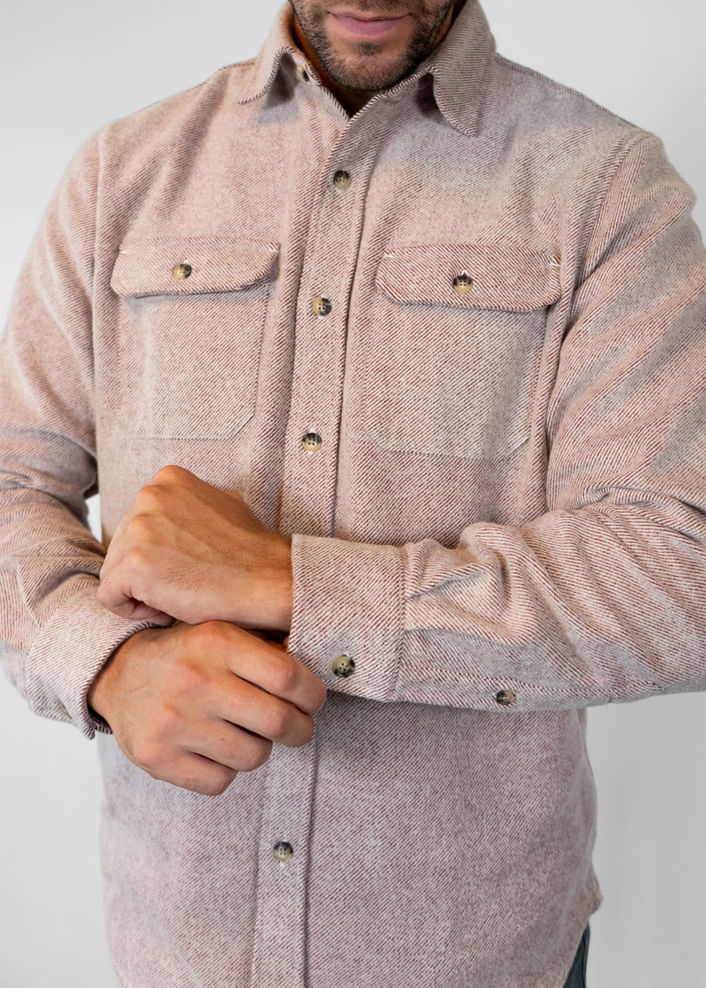 Grand Flannel in Maroon Solid Molene