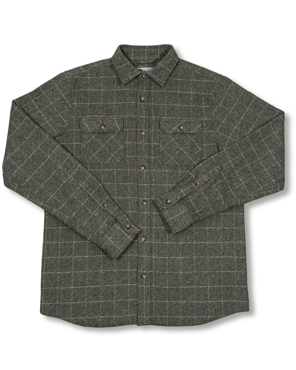 Moss Green Flannel for Men, 100% Cotton Flannel