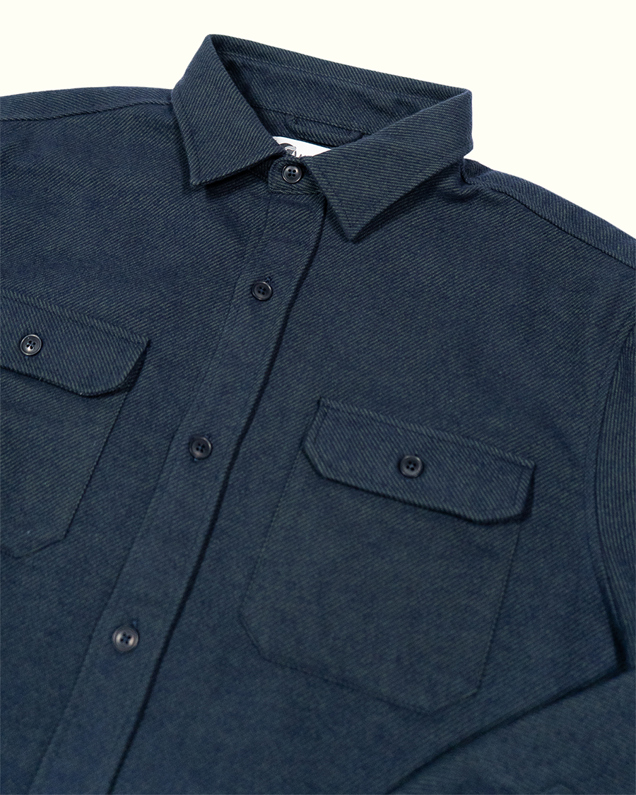 Grand Flannel, 100% Cotton Flannel For Men in Navy