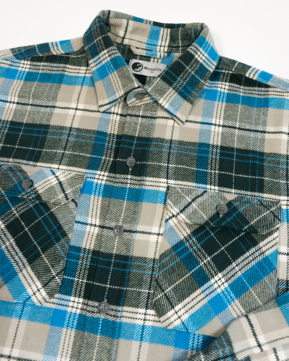 Heavyweight Flannel Shirt for Men, 100% Cotton Grand Flannel, Pine