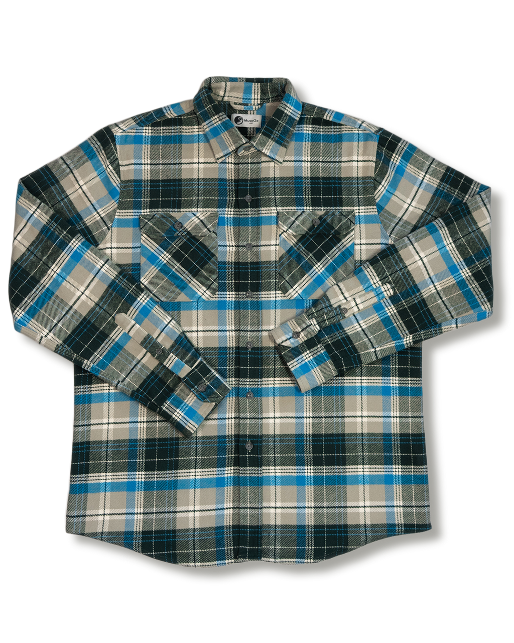 Heavyweight Flannel Shirt for Men, 100% Cotton Grand Flannel, Pine Heavyweight Flannel Shirt for Men, 100% Cotton Grand Flannel, Pine