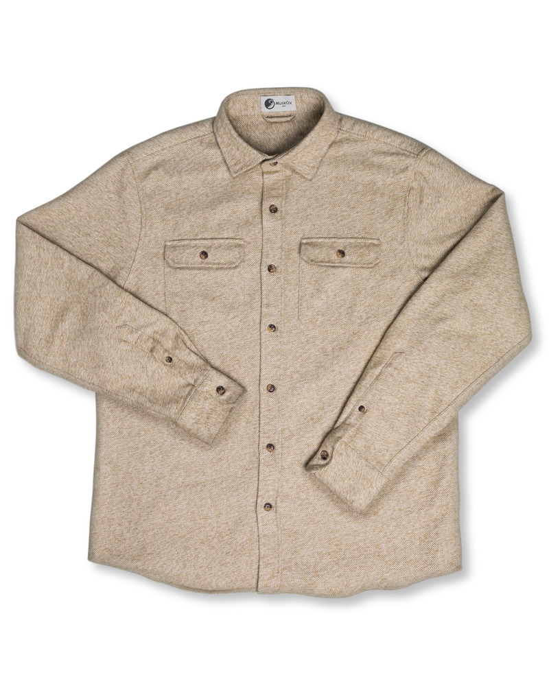 Grand Flannel Shirt for Men, 100% Cotton Heavyweight Flannel Shirt in Seagrass