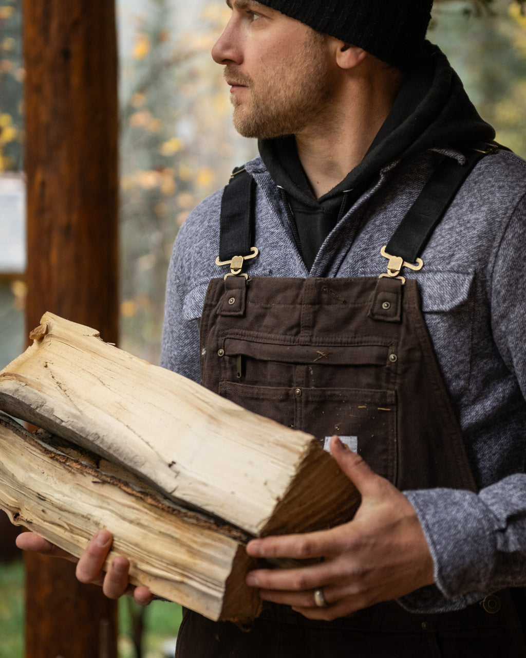 The Grand Flannel in Steel Grey and Slate by MuskOx Flannels, 100% Heavyweight Cotton Flannel Shirt for Men