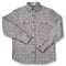 Grand Flannel in Basalt Grey & Blue Windowpane, Heavyweight Cotton Flannel for Men