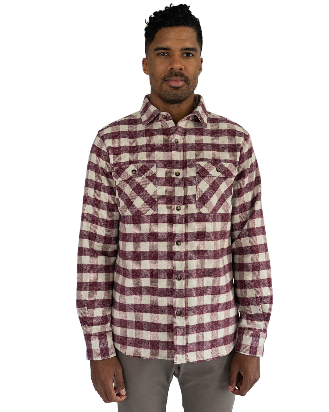 Grand Flannel Shirt in Currant