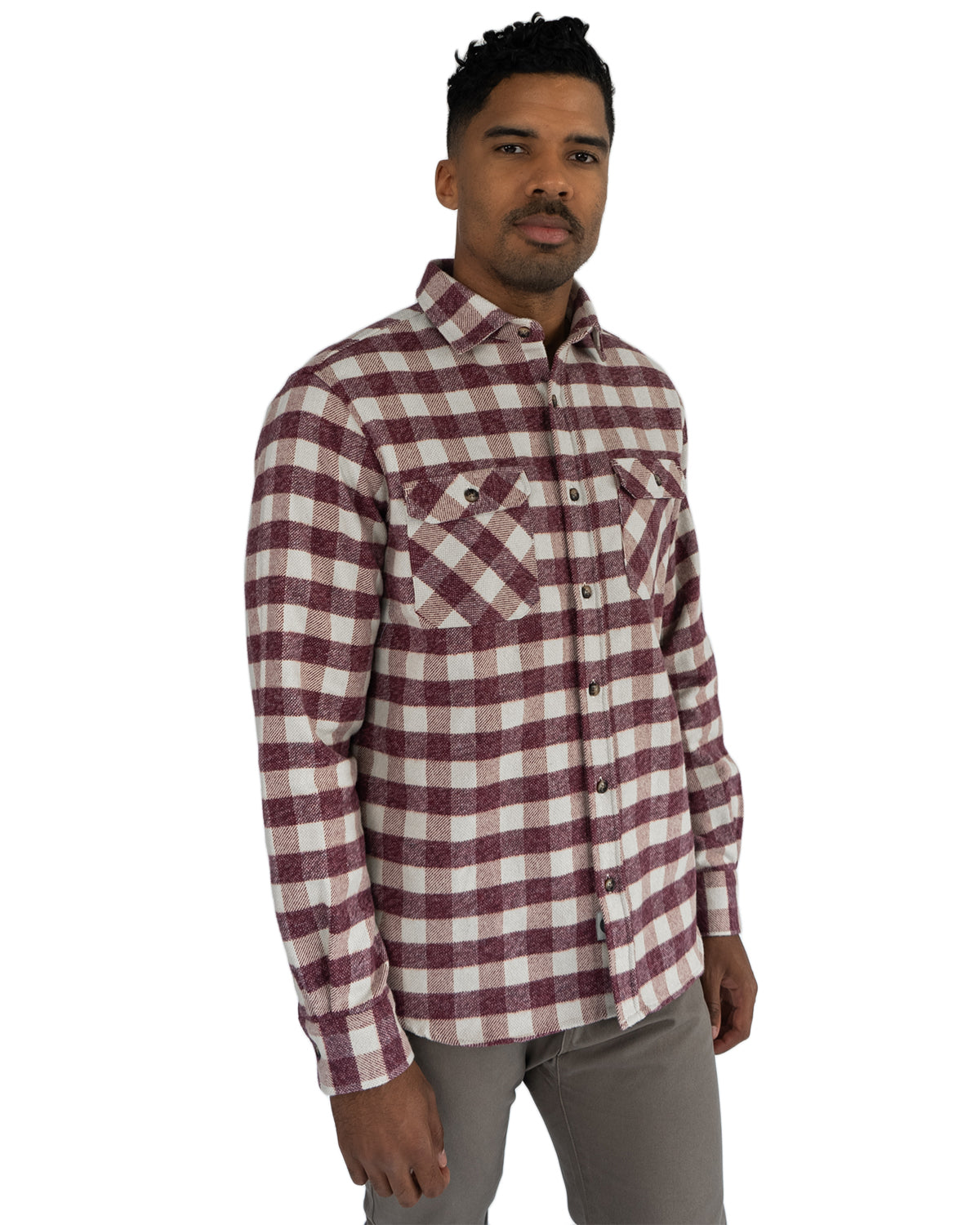 Grand Flannel Shirt in Currant