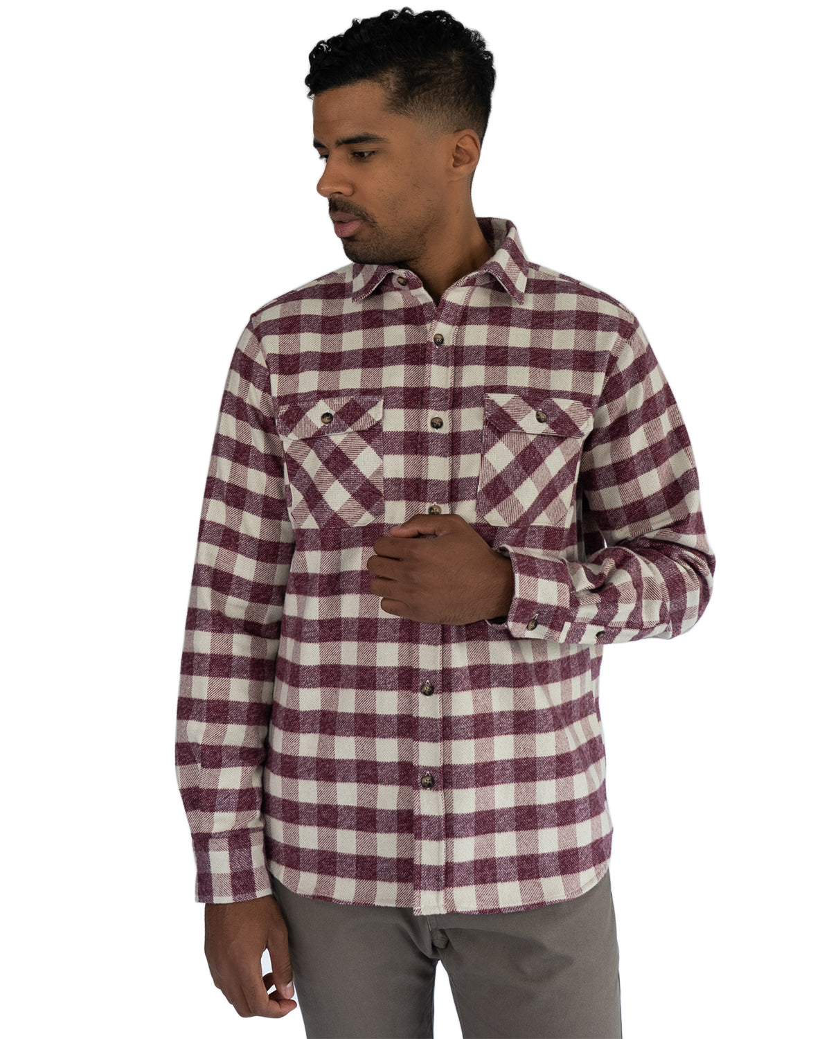 Grand Flannel Shirt in Currant