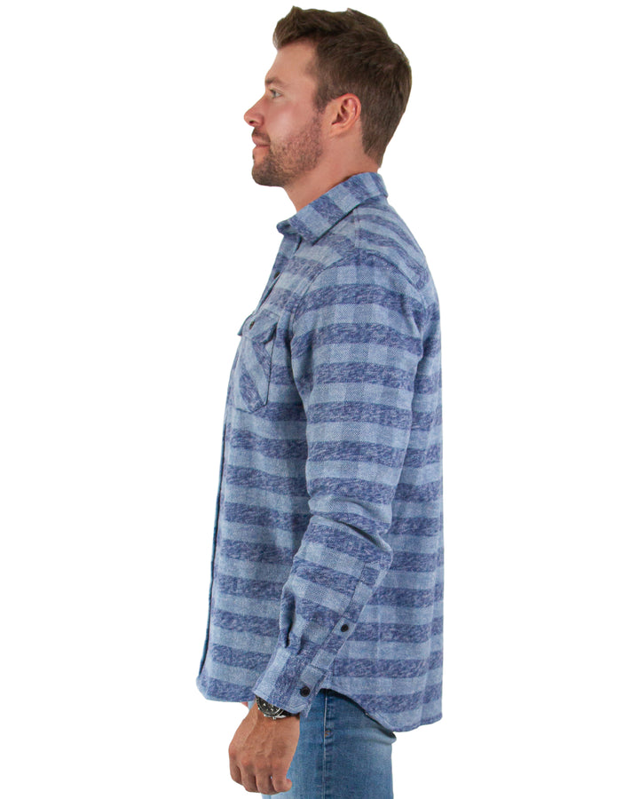The Grand Flannel in Checkered Blue By MuskOx.