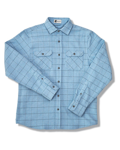 Grand Flannel Shirt for Men in Glacier Blue by MuskOx Flannels