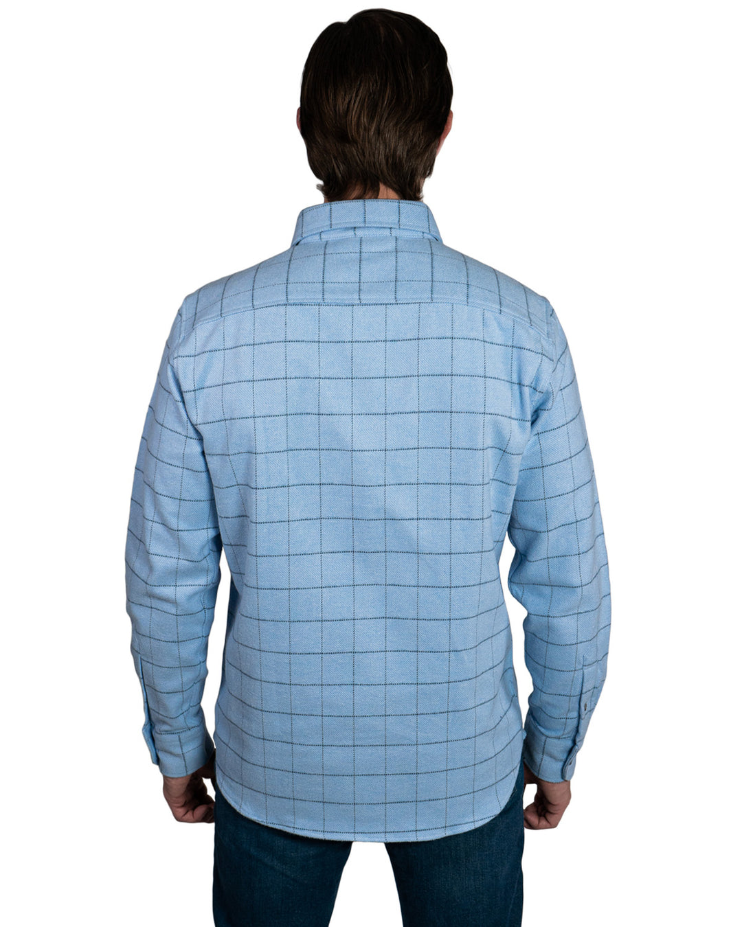 The Grand Flannel Shirt in Glacier, Cotton Flannel for Men