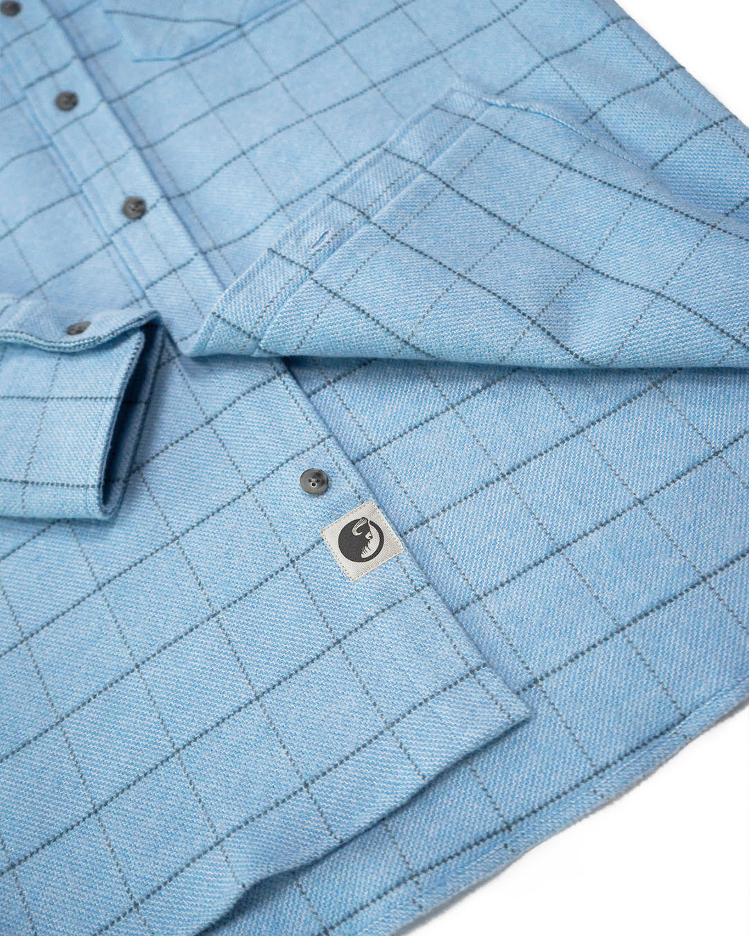 The Grand Flannel Shirt in Glacier, Cotton Flannel for Men