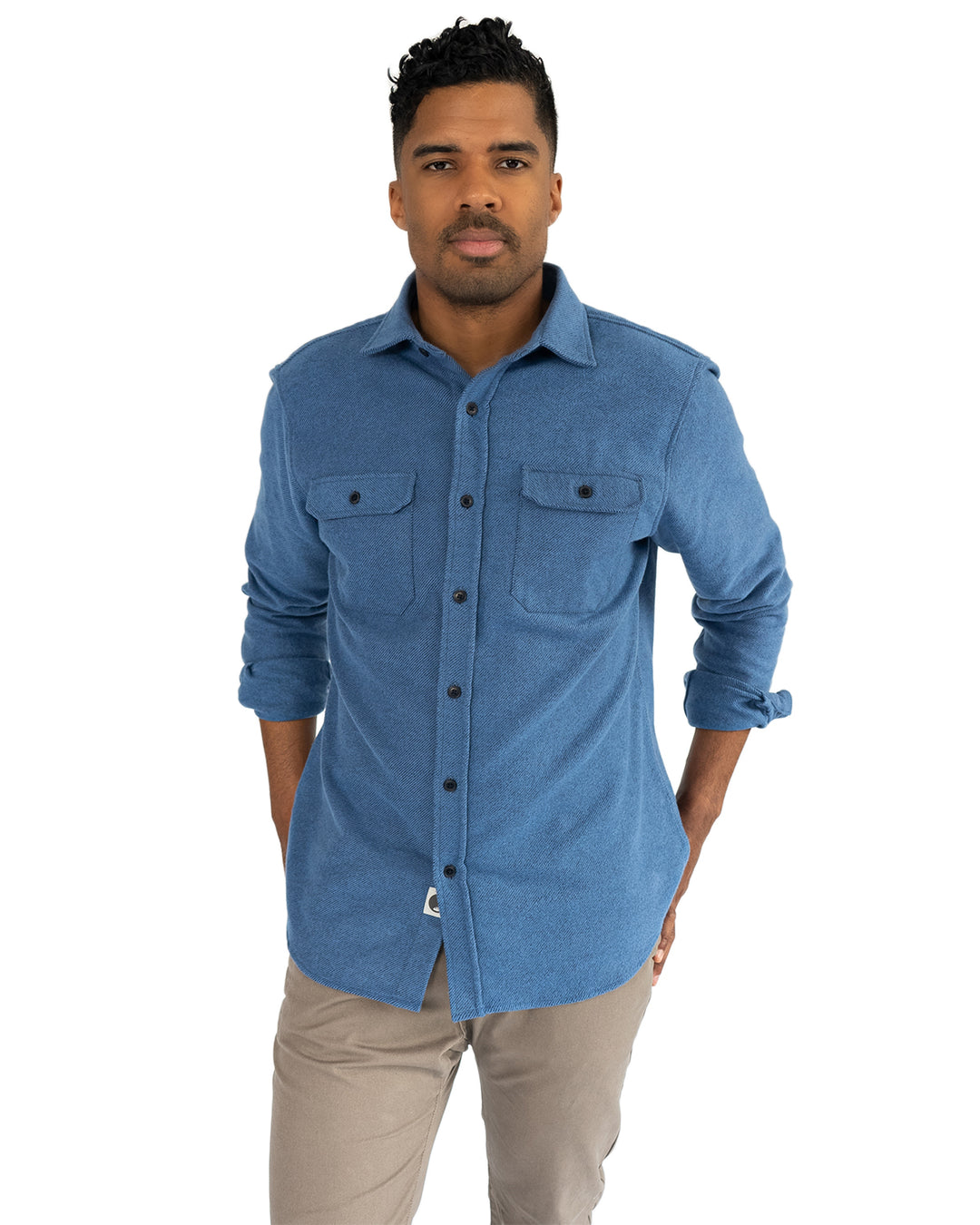 Grand Flannel Shirt in Lake Blue