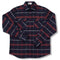 Grand Flannel in Marine Blue Plaid, 100% Cotton Flannel Shirt for Men by MuskOx
