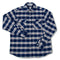 Grand Flannel in Navy Plaid, 100% Cotton Flannel Shirt for Men by MuskOx