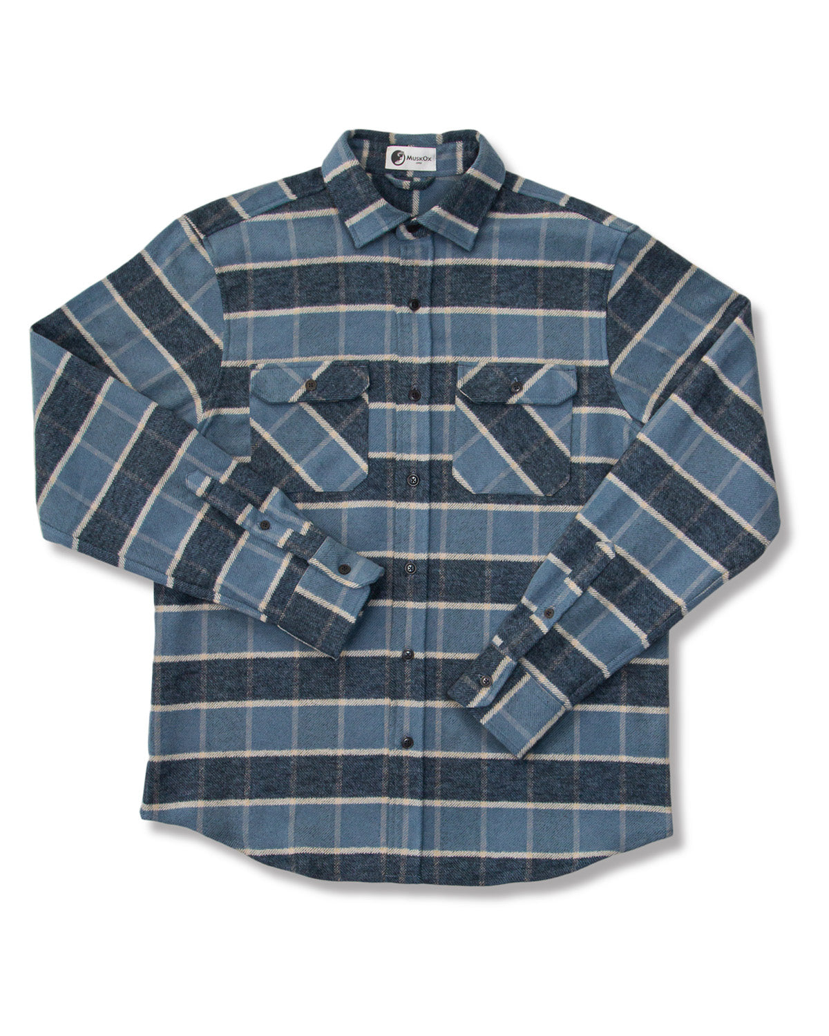 Grand Flannel, Ocean Blue Flannel Shirt for Men by MuskOx – MuskOx Flannels