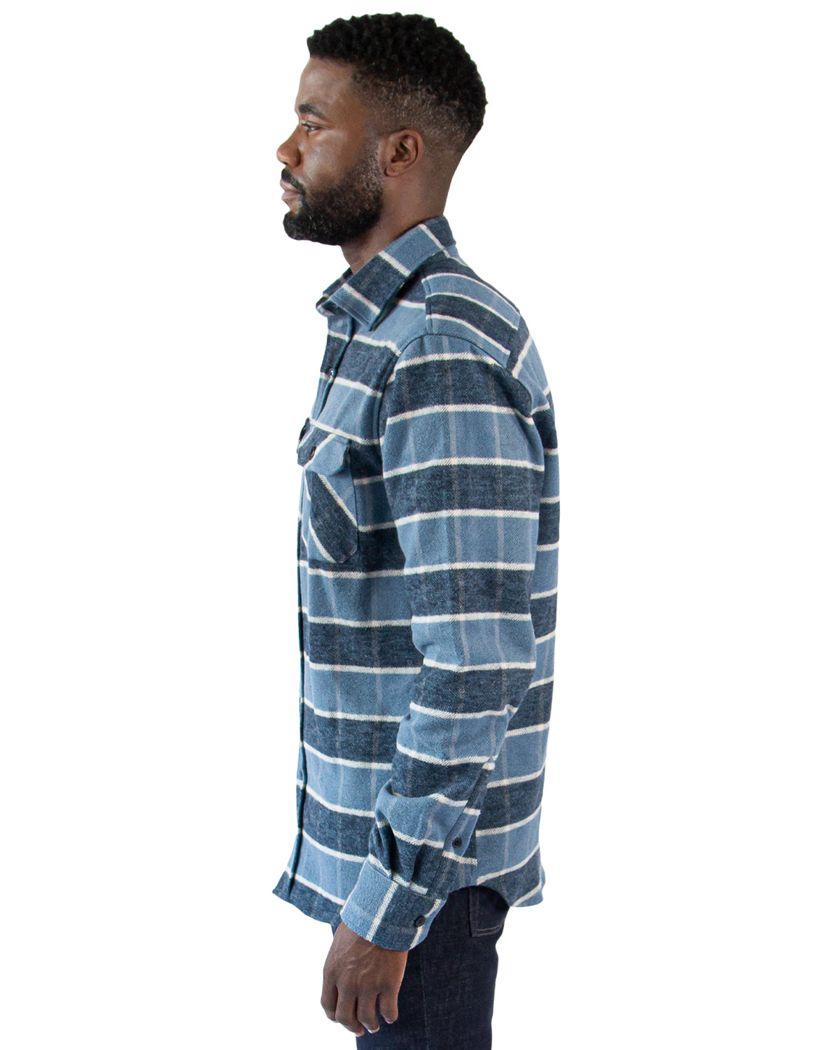 Grand Flannel, Ocean Blue Flannel Shirt for Men by MuskOx – MuskOx 