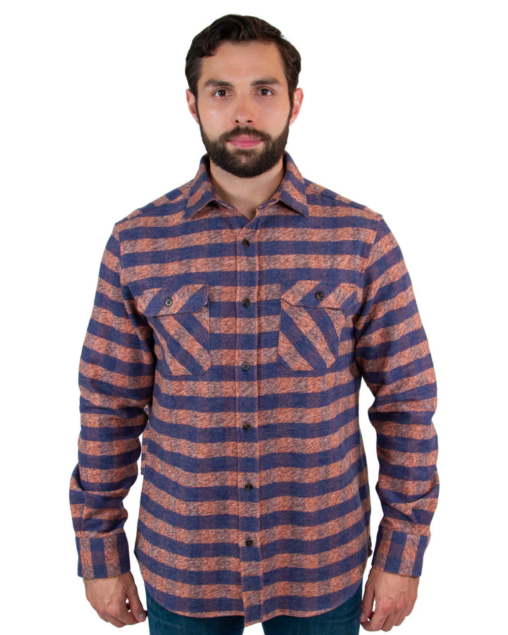 Grand Flannel in Russet, 100% Cotton Flannel Shirt for Men by MuskOx