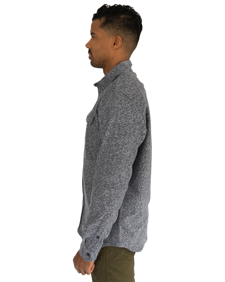 The Grand Flannel in Steel Grey and Slate by MuskOx Flannels, 100% Heavyweight Cotton Flannel Shirt for Men