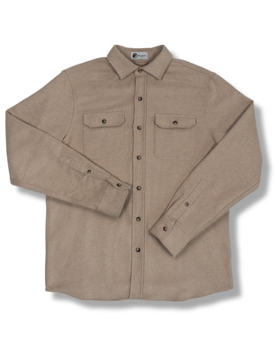 Grand Flannel Shirt in Camel, Solid Tan