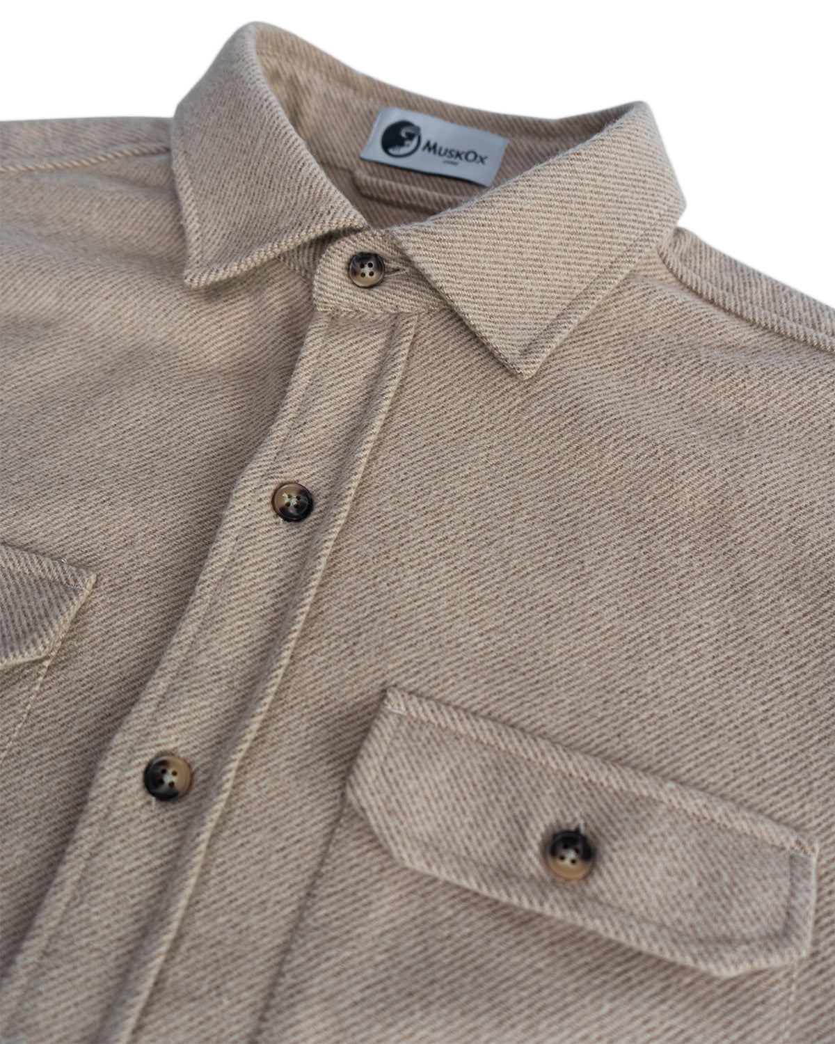 Grand Flannel Shirt in Camel, Solid Tan