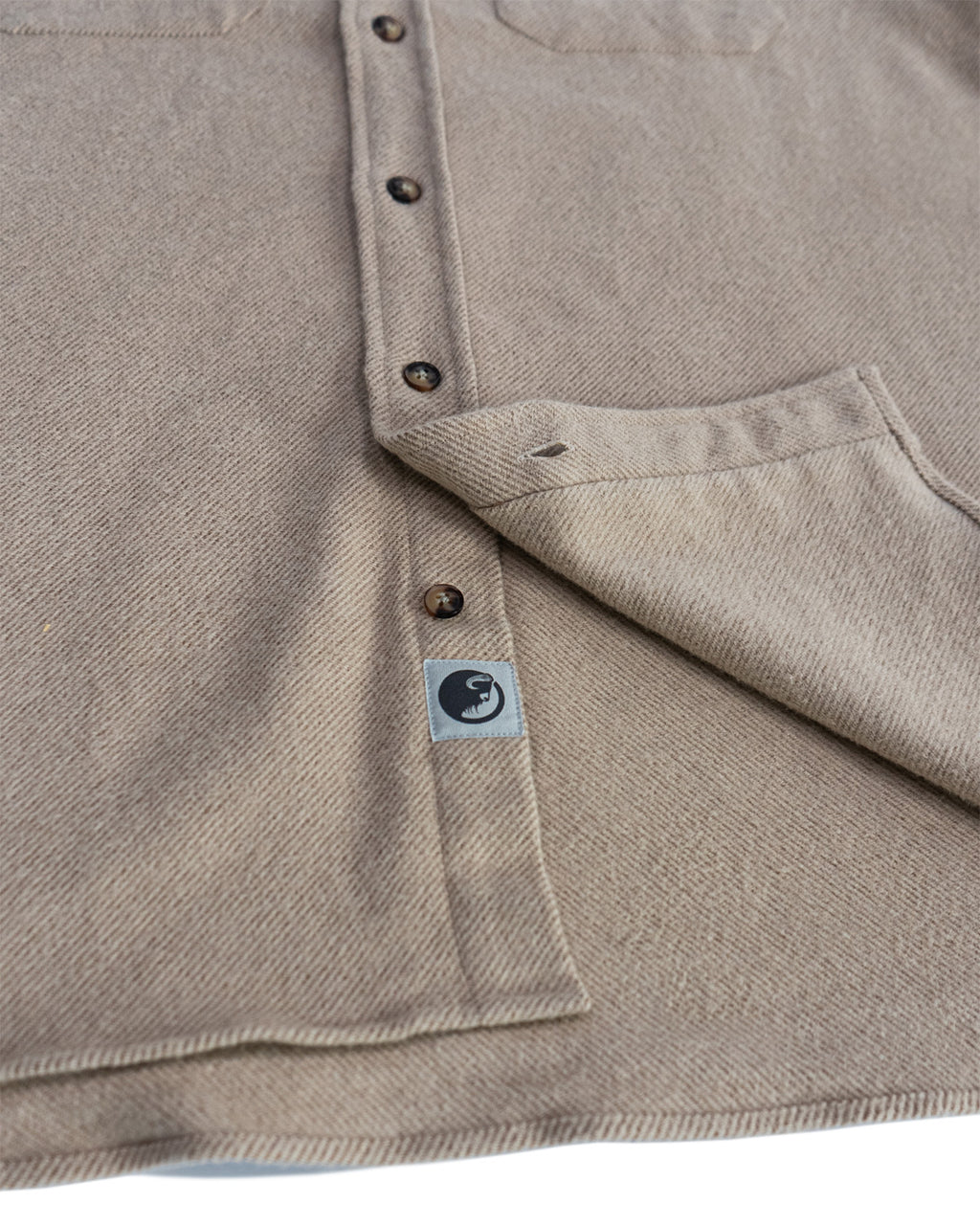 Grand Flannel Shirt in Camel, Solid Tan