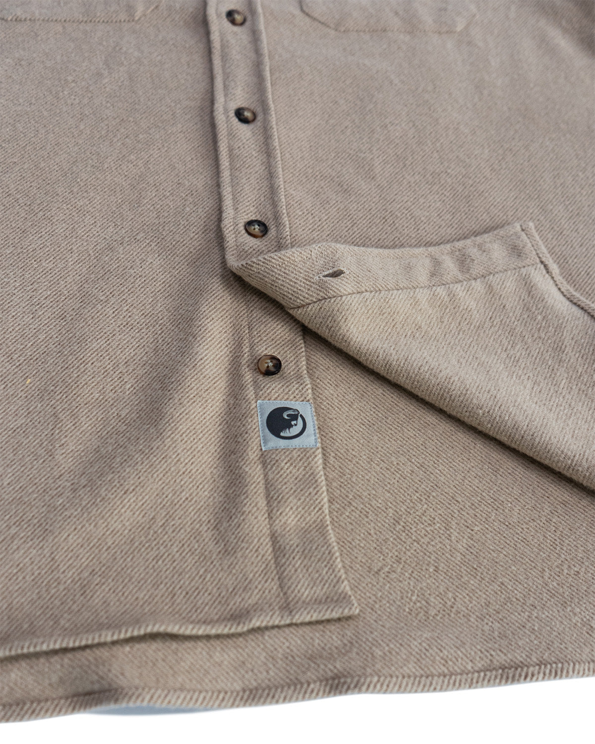 Grand Flannel Shirt in Camel, Solid Tan