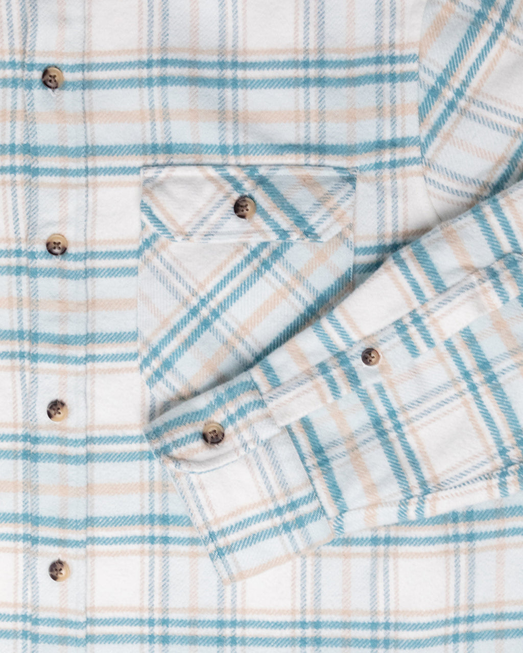 Grand Flannel Shirt for Men, 100% Cotton Heavyweight Flannel Shirt in Blue and Yellow Plaid