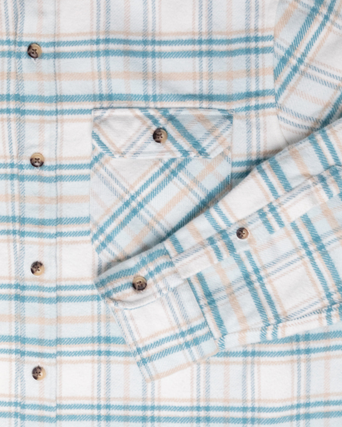 Grand Flannel Shirt for Men, 100% Cotton Heavyweight Flannel Shirt in Blue and Yellow Plaid