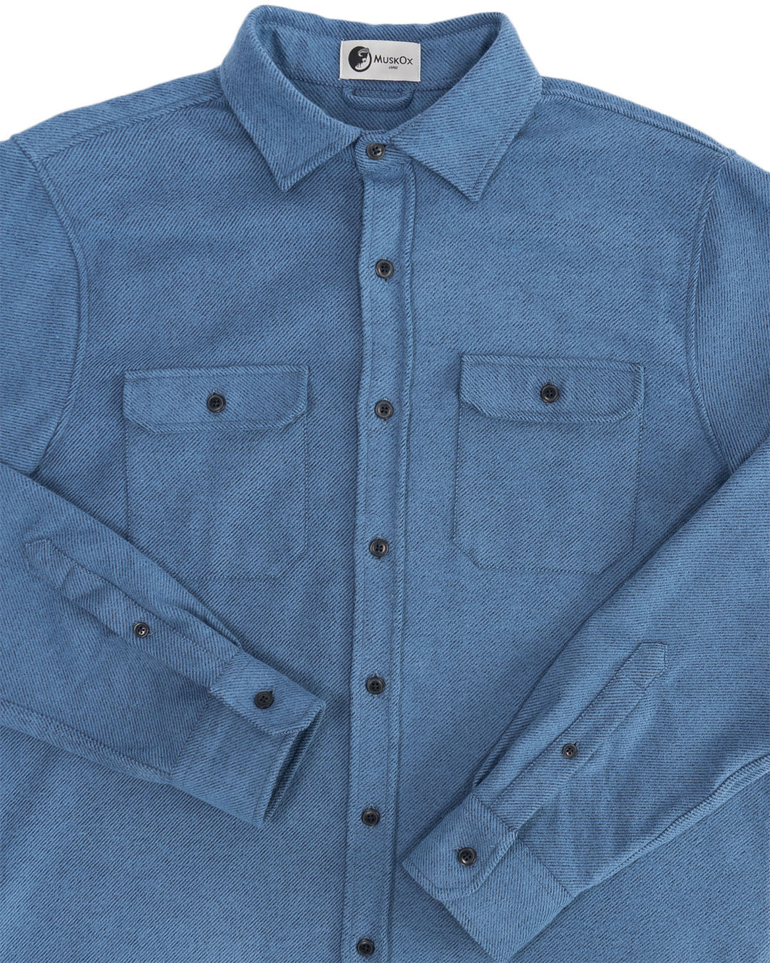 Grand Flannel Shirt in Lake Blue