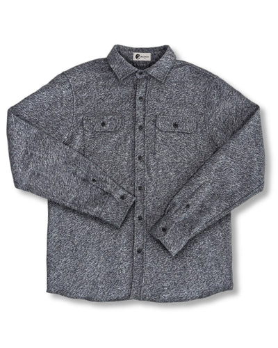 The Grand Flannel in Steel Grey and Slate by MuskOx Flannels, 100% Heavyweight Cotton Flannel Shirt for Men