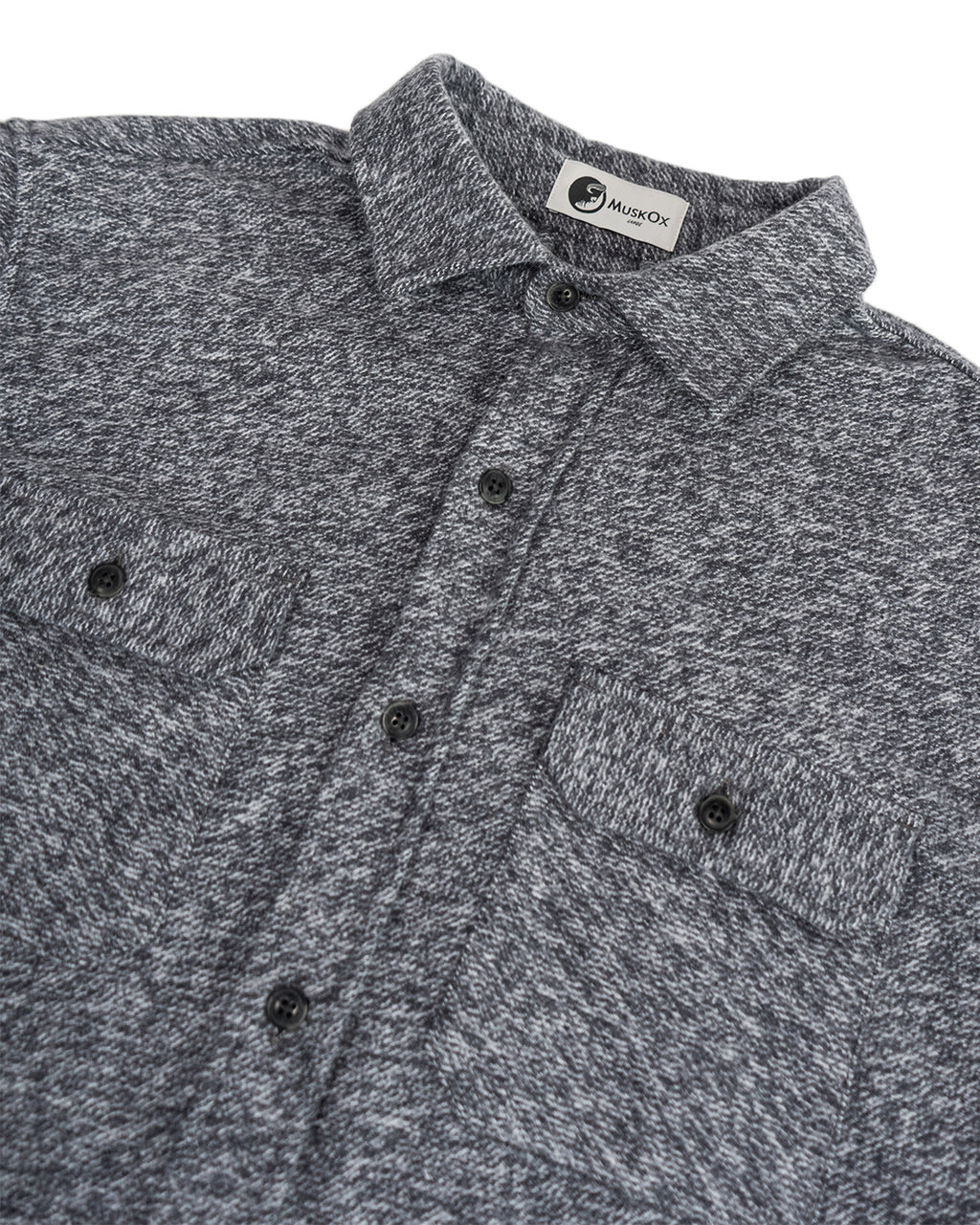 The Grand Flannel in Steel Grey and Slate by MuskOx Flannels, 100% Heavyweight Cotton Flannel Shirt for Men