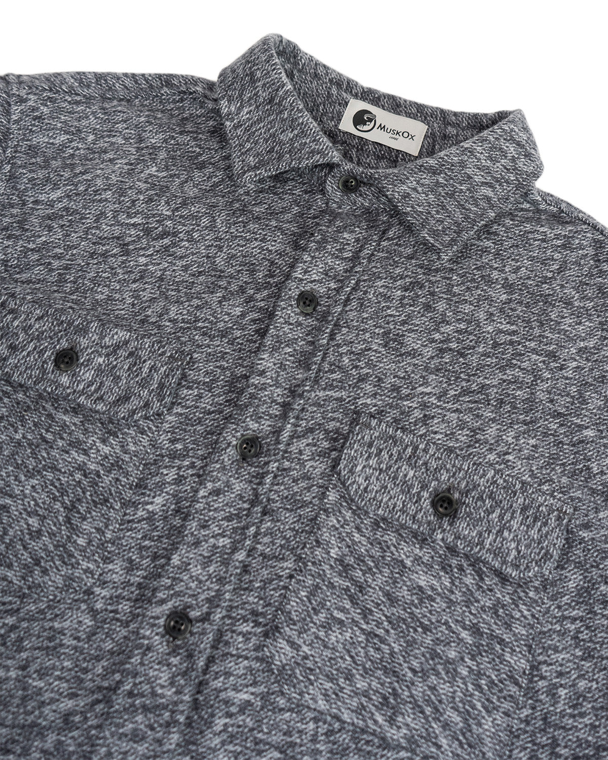 The Grand Flannel in Steel Grey and Slate by MuskOx Flannels, 100% Heavyweight Cotton Flannel Shirt for Men
