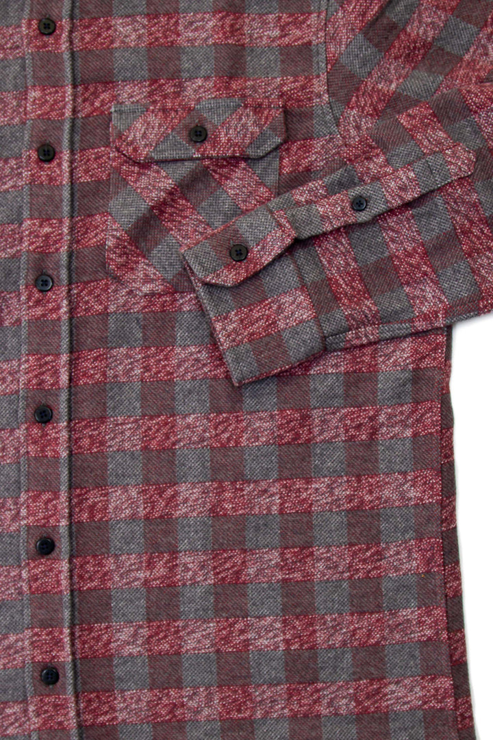 The Grand Flannel in Burgundy By MuskOx. The Burgundy Grand Flannel is a Heavyweight Flannel by MuskOx Outdoor Apparel. 100% Cotton, Durable Flannel Shirt. Our flannels are made of a heavy duty cotton twill with a soft brushed finish so you can be prepared for any adventure without sacrificing comfort. Since we want you to be built for every occasion, we've included two secure chest pockets.