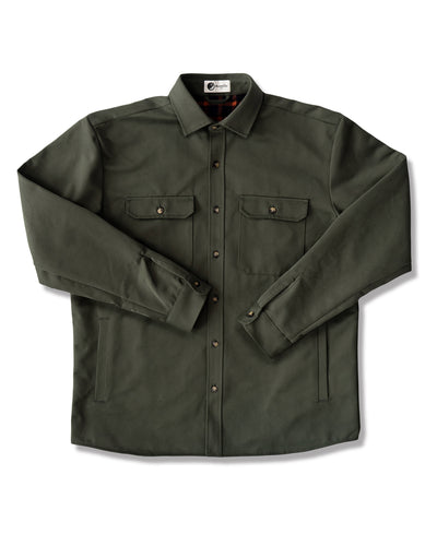 Lined Yukon Flannel Jacket for Men in Olive Green