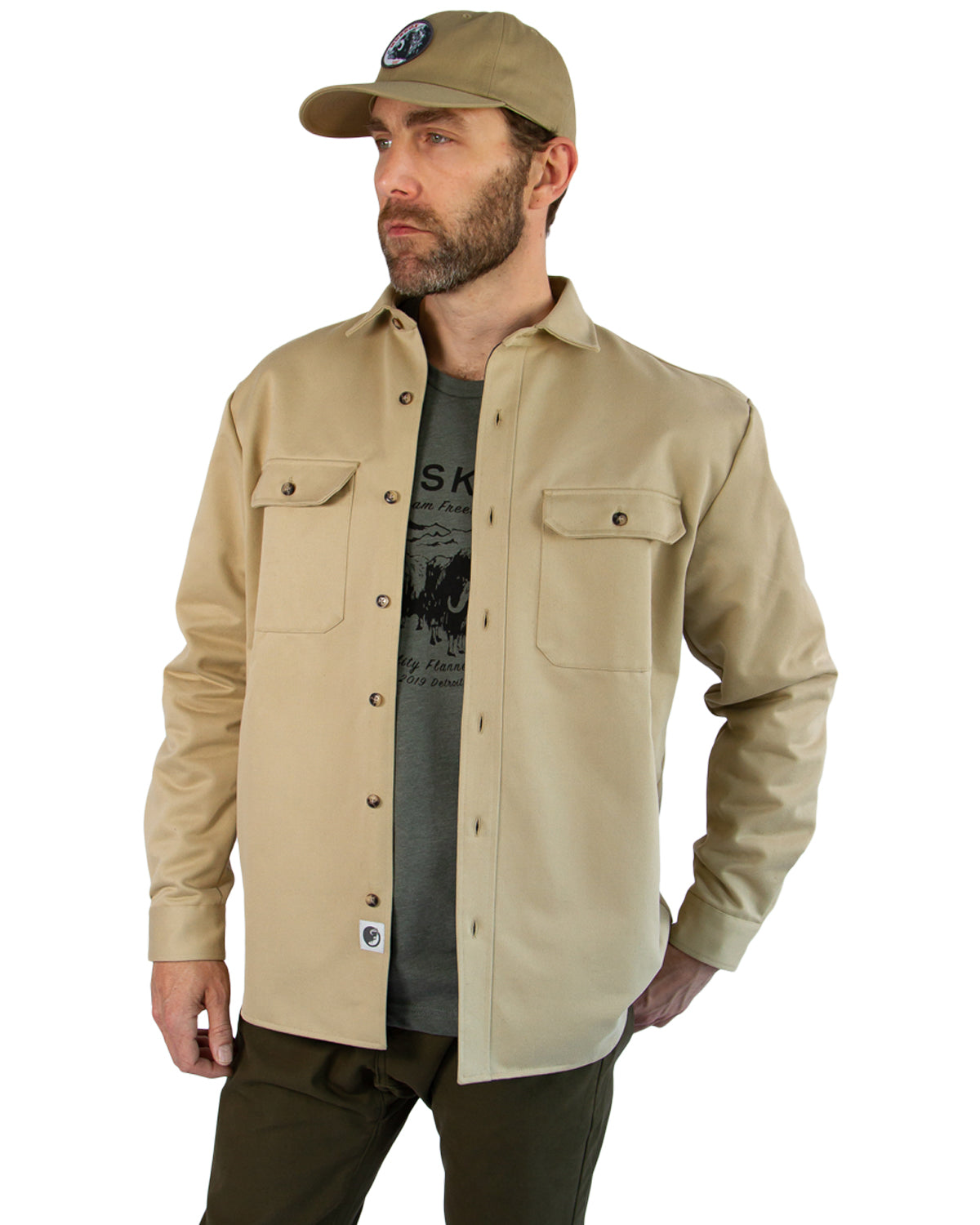 Lined Yukon Flannel Jacket for Men in Tan