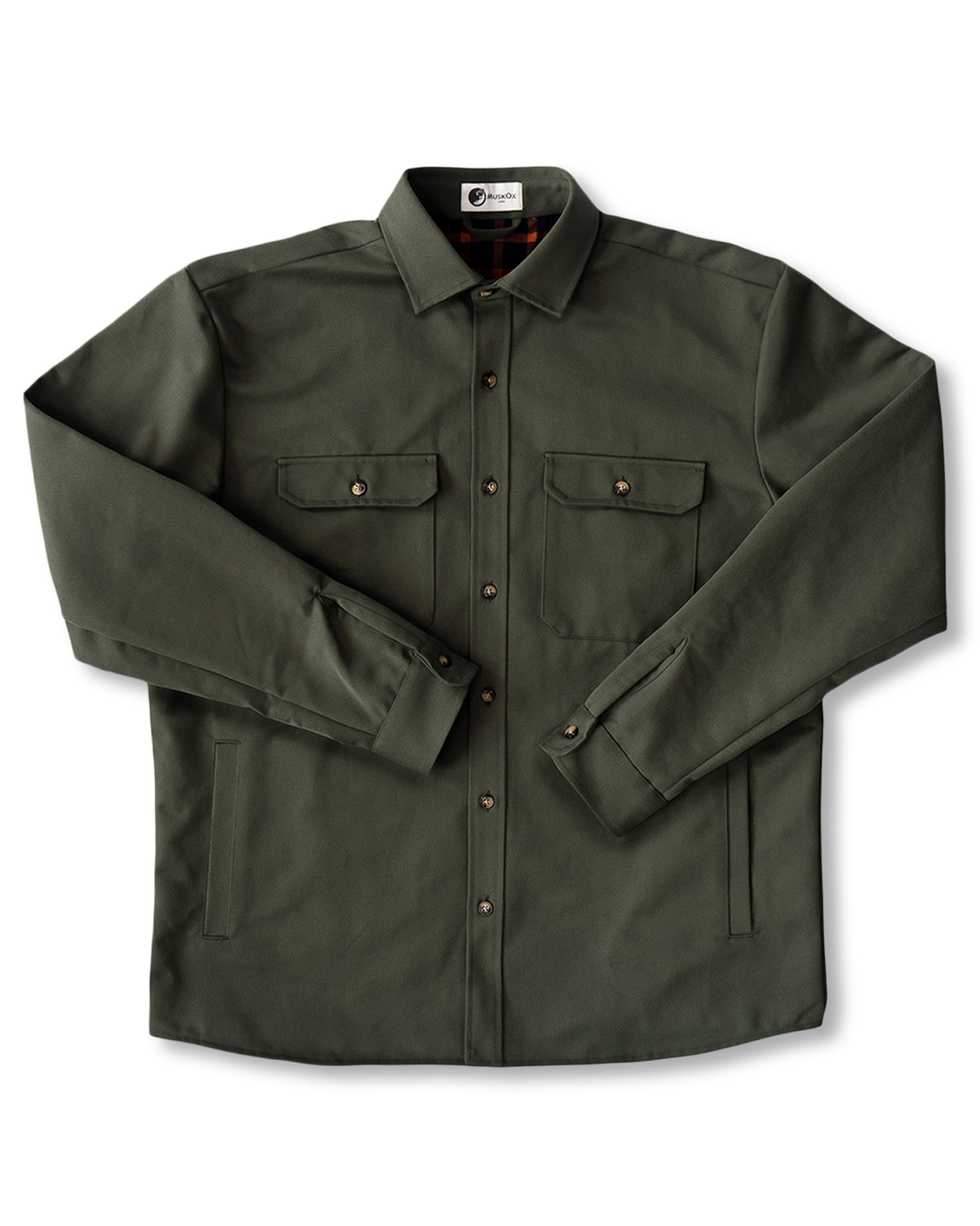 Lined Yukon Flannel Jacket for Men in Olive Green