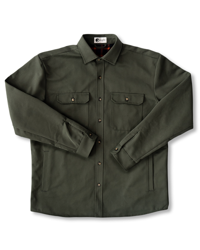 Lined Yukon Flannel Jacket for Men in Olive Green