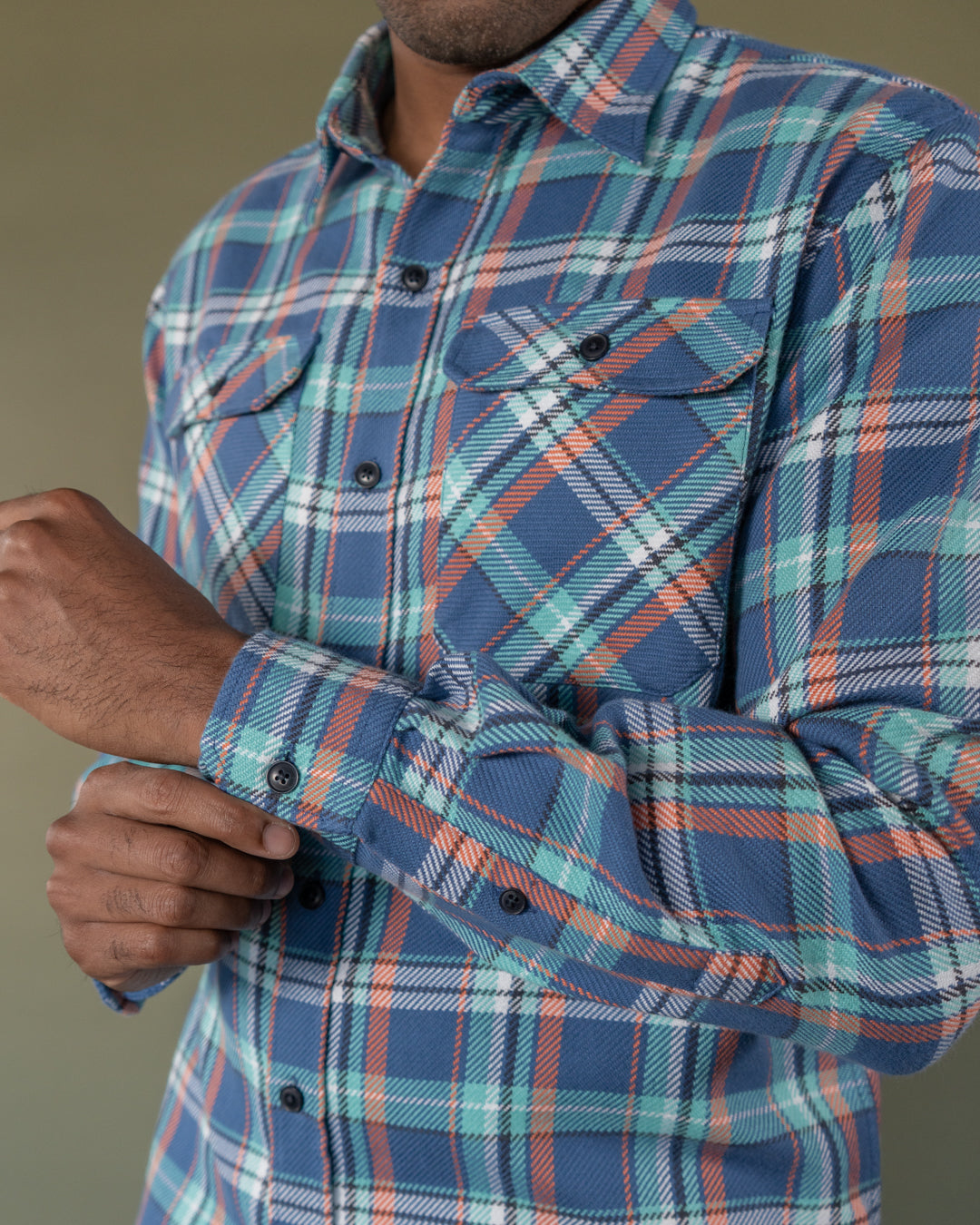 Naked Grand Flannel, Tidal Blue